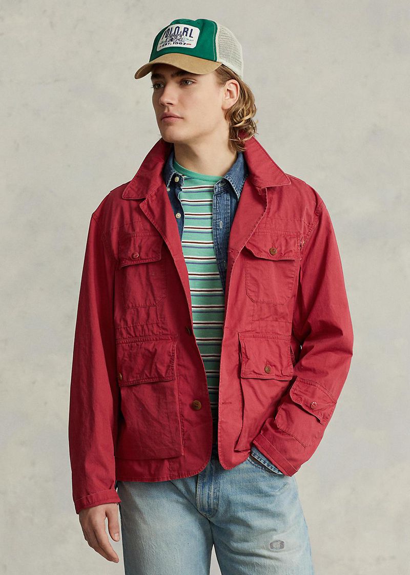 Chaqueta Polo Ralph Lauren Hombre Twill Wading Chile Rojas GEAWX-7596